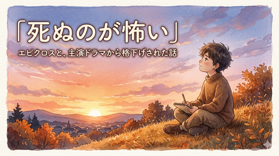 「死ぬのが怖い」 エピクロスと、主演ドラマから格下げされた話