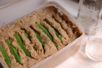 ぬか床に並ぶオクラ