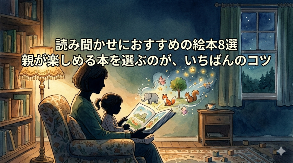 絵本の読み聞かせをする母親